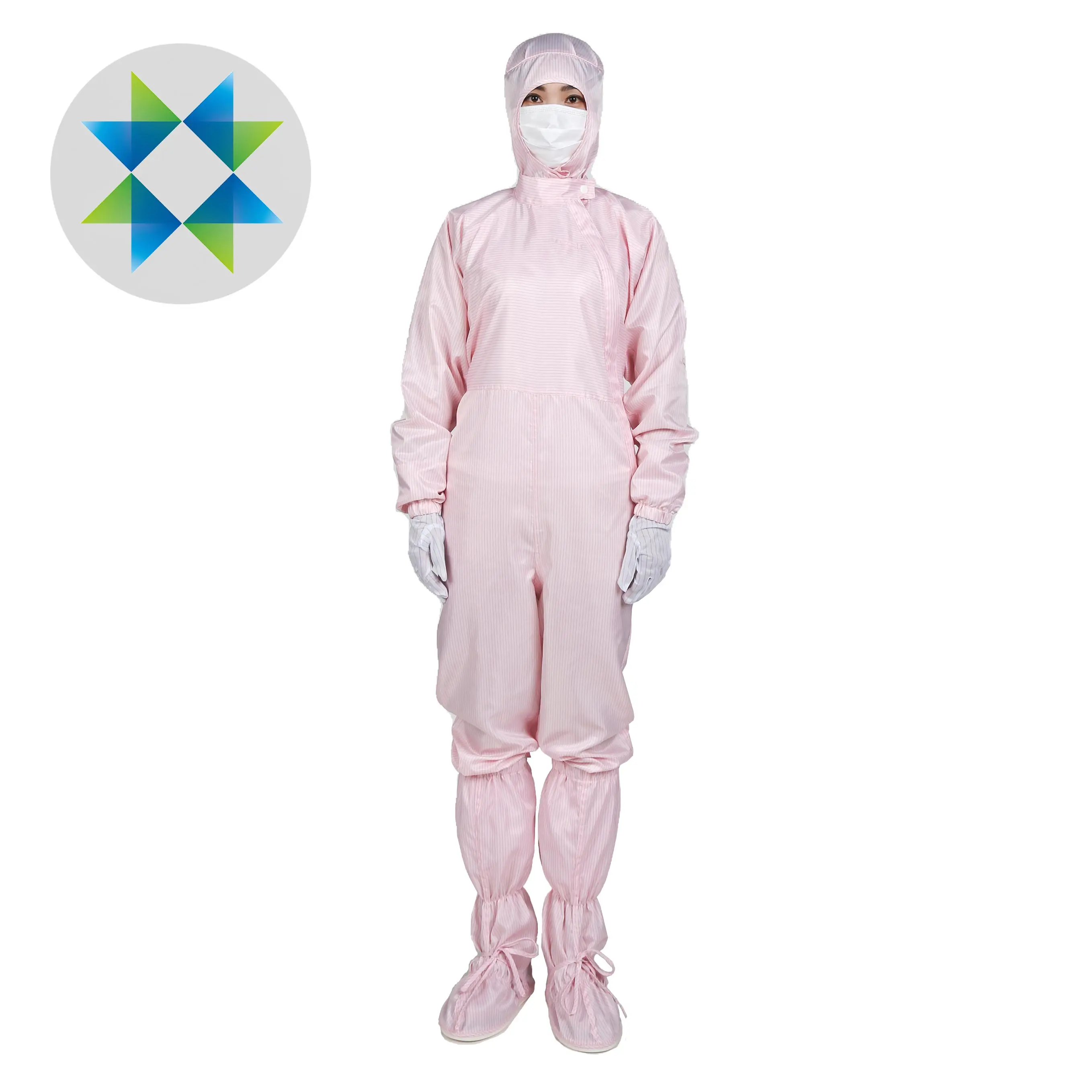 SKPURE Beltron conductive fiber indutrail lint free cleanroom uniform jumpsuit esd antistatic smock antistatic coverall