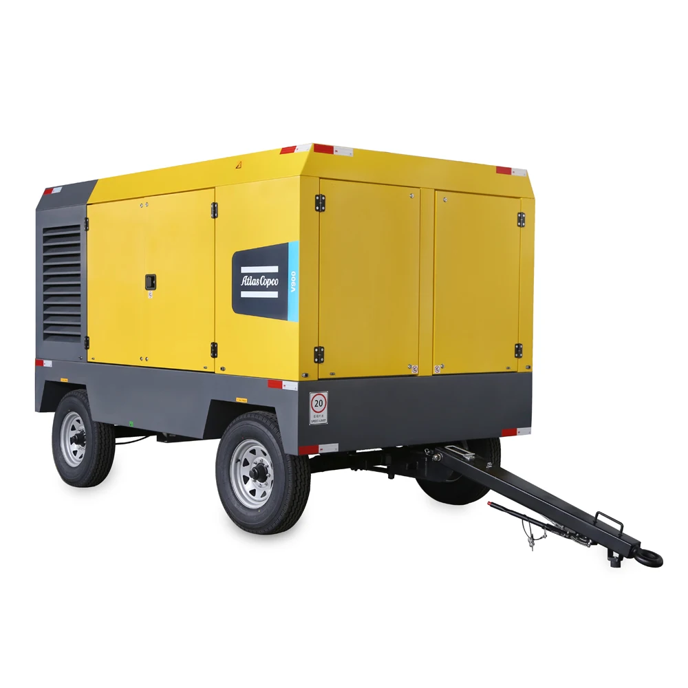 V900 Atlas Copco Mobile Air Compressor 25bar 360psi V 900 800cfm 900cfm Atlascopco V 900 25 Bar 264 Kw 800 900 CFM 365 360 Psi