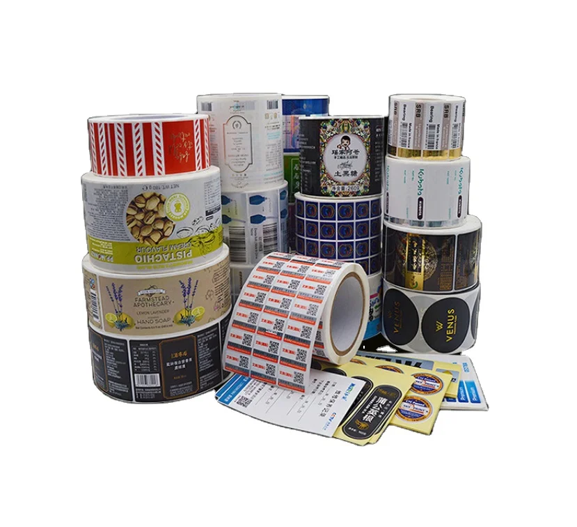 
Factory Custom Printed Waterproof Plastic Round Product Sticker Adhesive Paper Round Packaging Label 