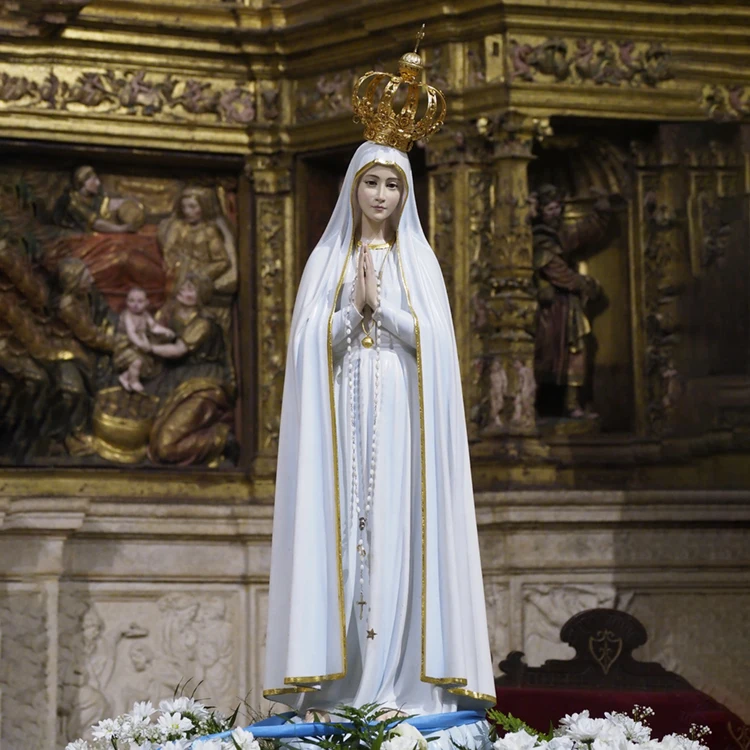 Наружная садовая церковная скульптура религиозная мать Our Lady статуи Фатимы