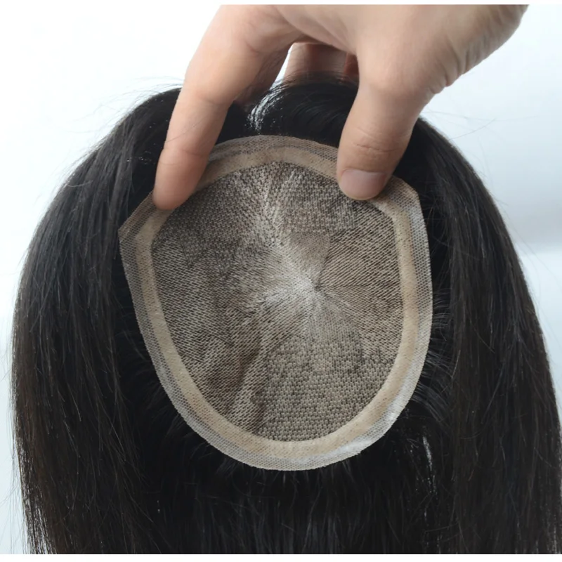 100% human hair toupee women New fashion cheap in stock long human remy hair nature color women toupee