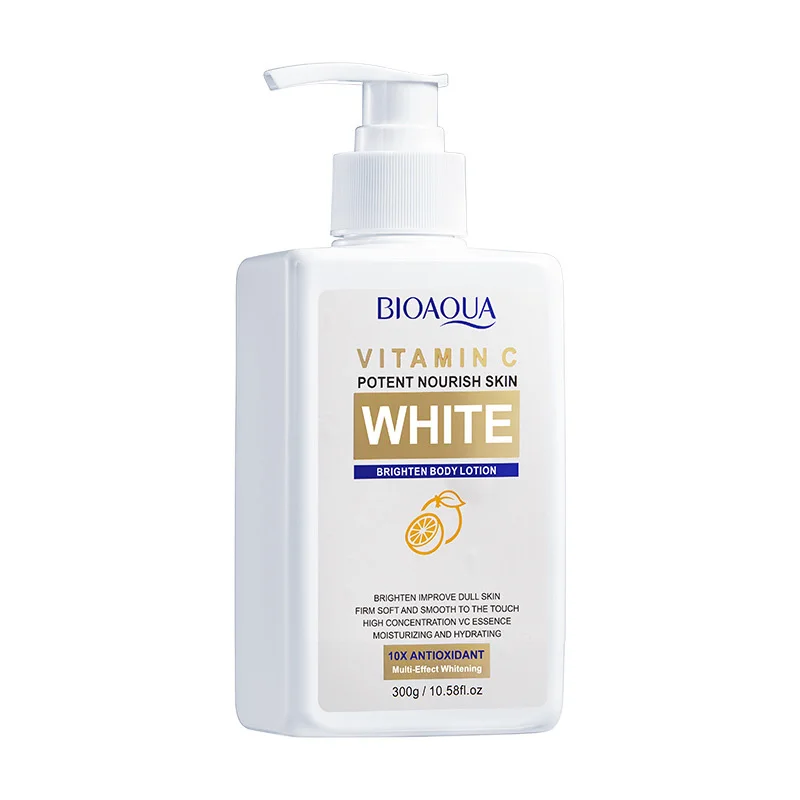 Private Label Vitamin C Body Lotion Lightening Skin Vegan Moisturizer Almond Body lotion Anti-aging Whitening Body Cream
