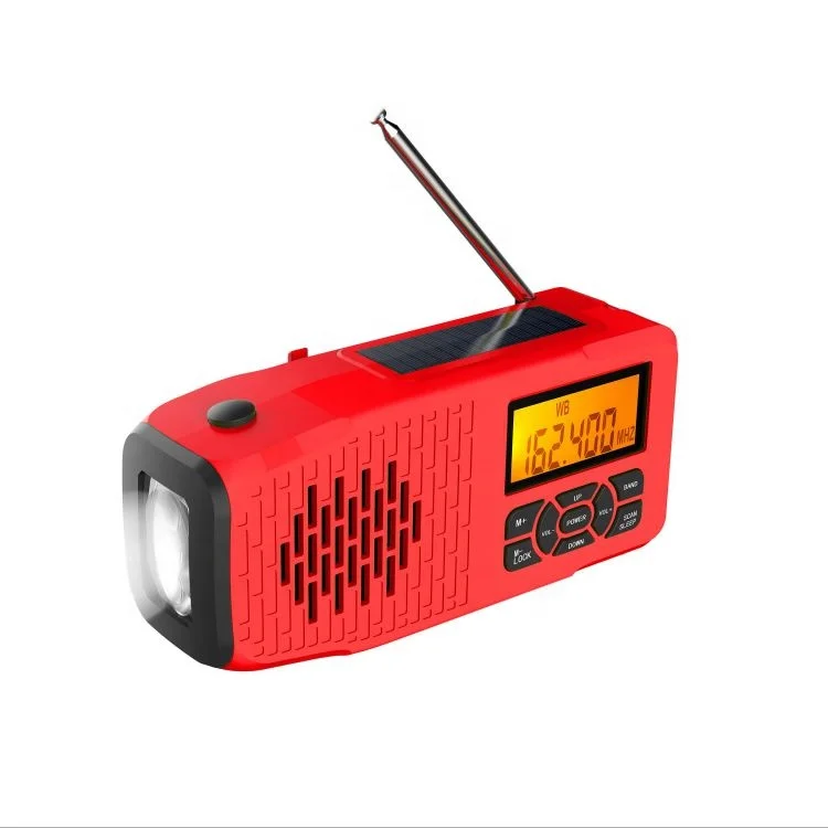 XSY-098D Bottle Opener dynamo power led flashlight earphone radio crank am fm radio with Large digital display screen