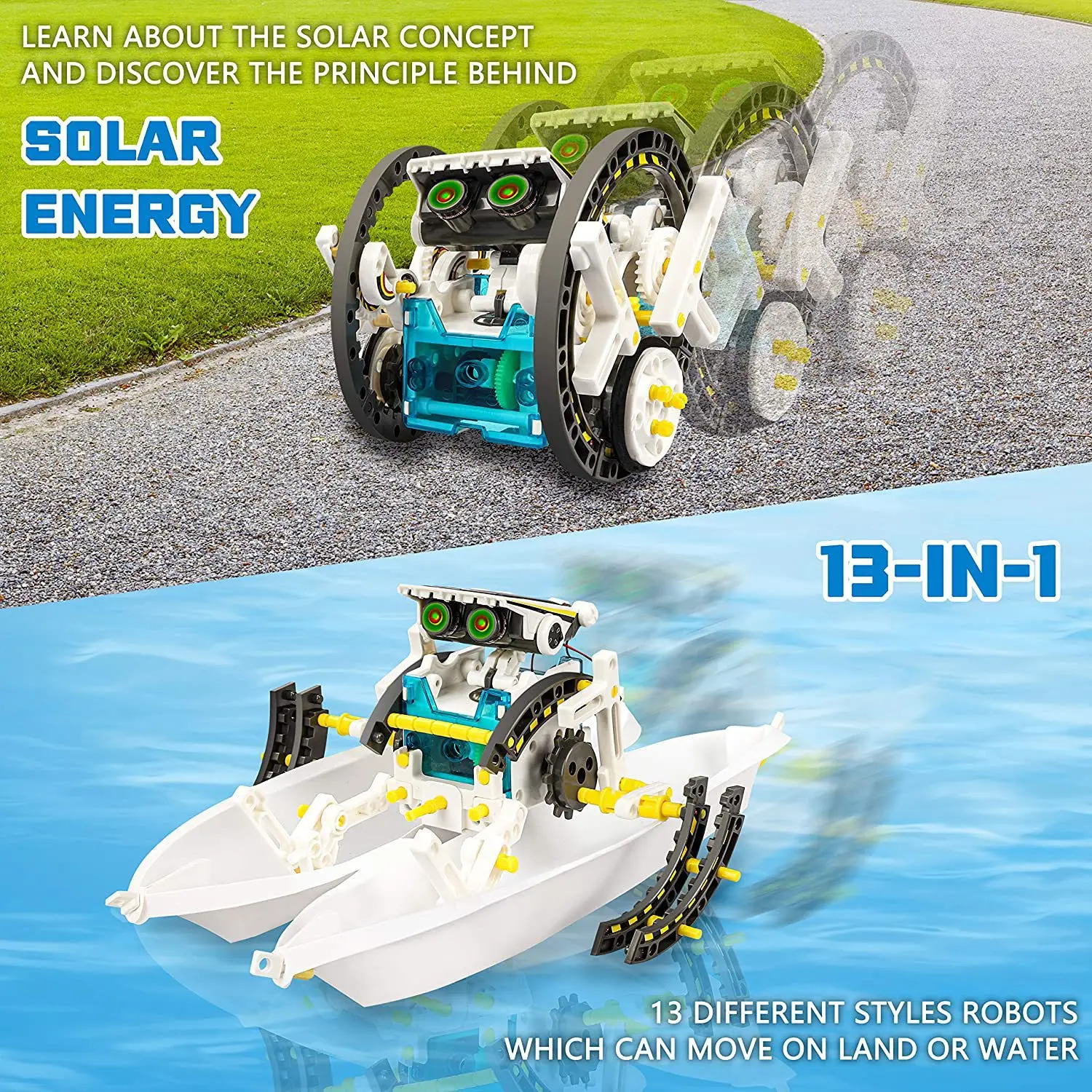 Wholesale 13 in 1 Solar Powered Robot Toy Educational DIY Building Stem Science Experiment Kit Solar Toys