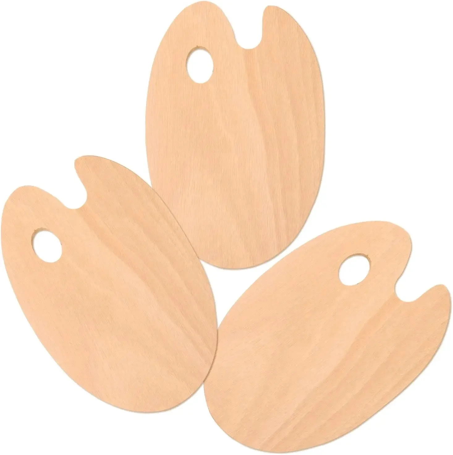 Wood Palette For Use with Oil or Acrylic Paints Wooden Oval Oil Painting Palette School Art Supplies For Artist Paint Mix