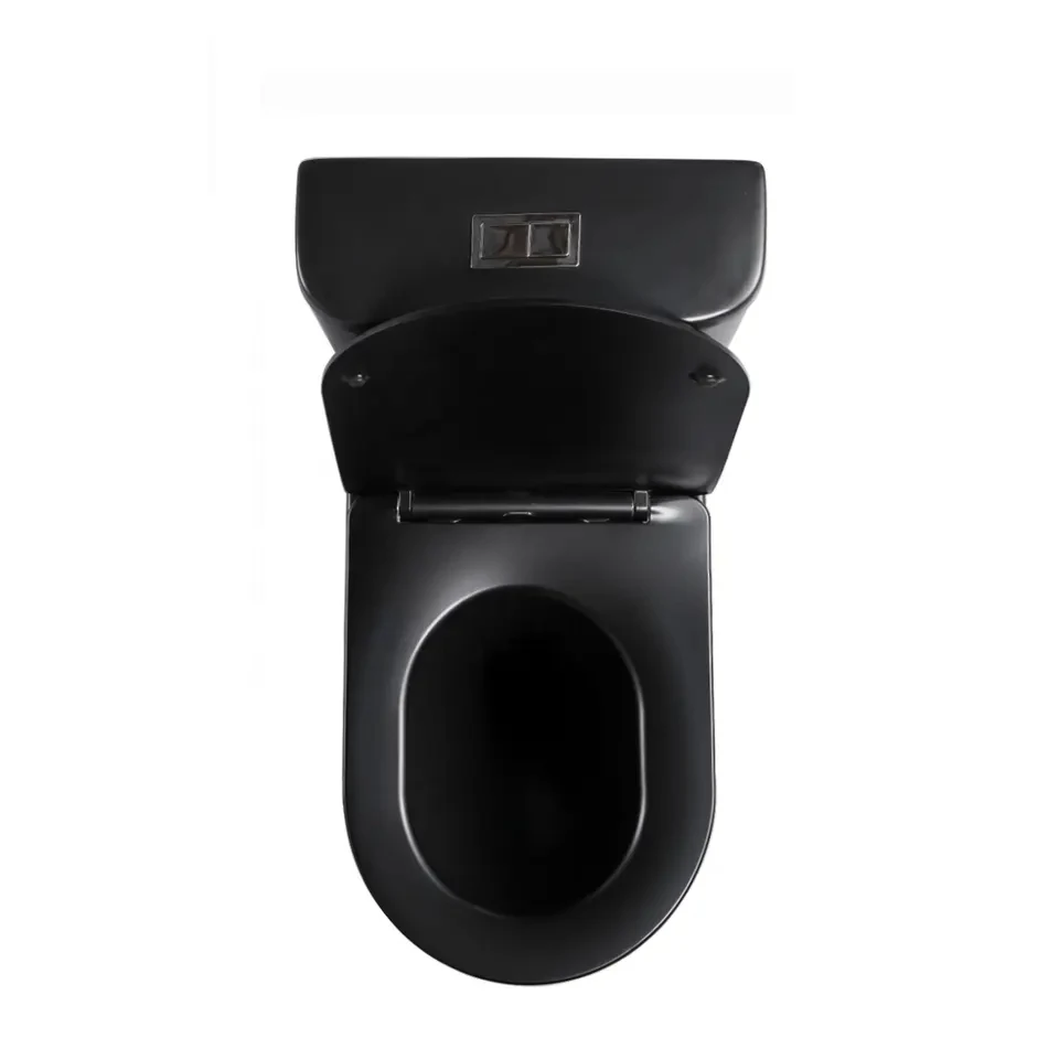 Tornado Matte Black Cyclone Flushing Two Piece Toilet Suites Comfort Height Sanitary Ware Watermark Toilet