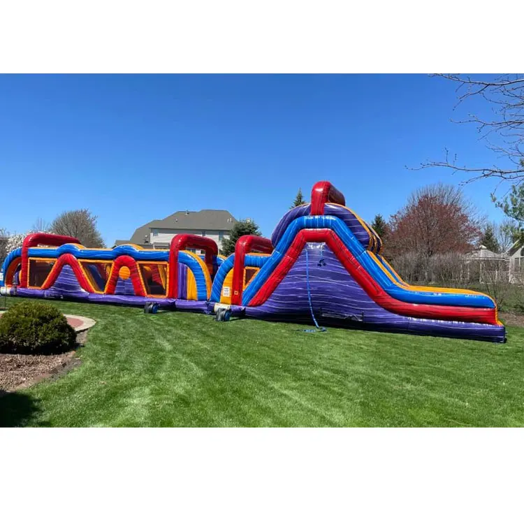 Water Slide Inflatable Bouncer Party Rentals Inflatable Obstacle Course for Team Events Large Inflatable Comb Obstacle Course