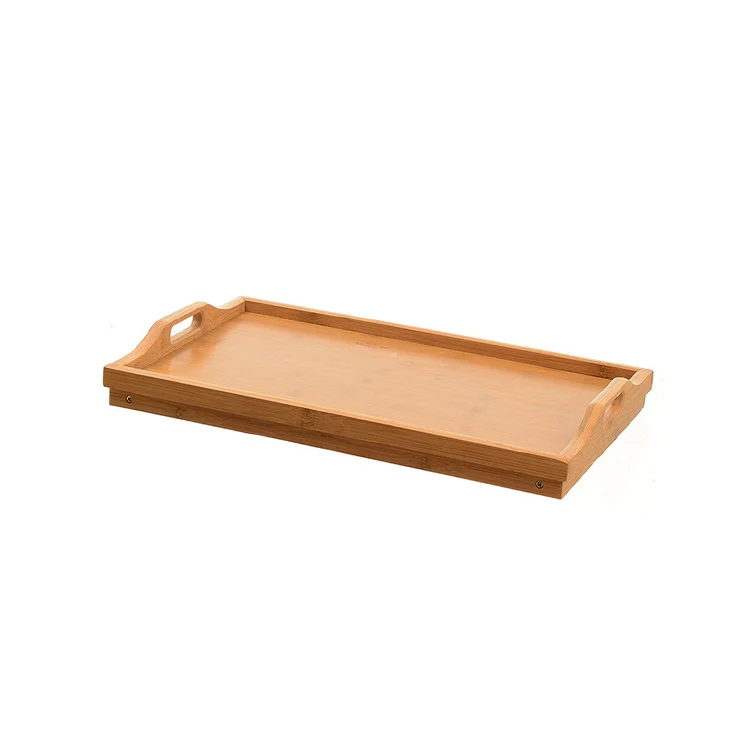 Bed Tray with Folding Legs Bamboo Breakfast Snack Serving Tray with Legs for Eating and Laptop