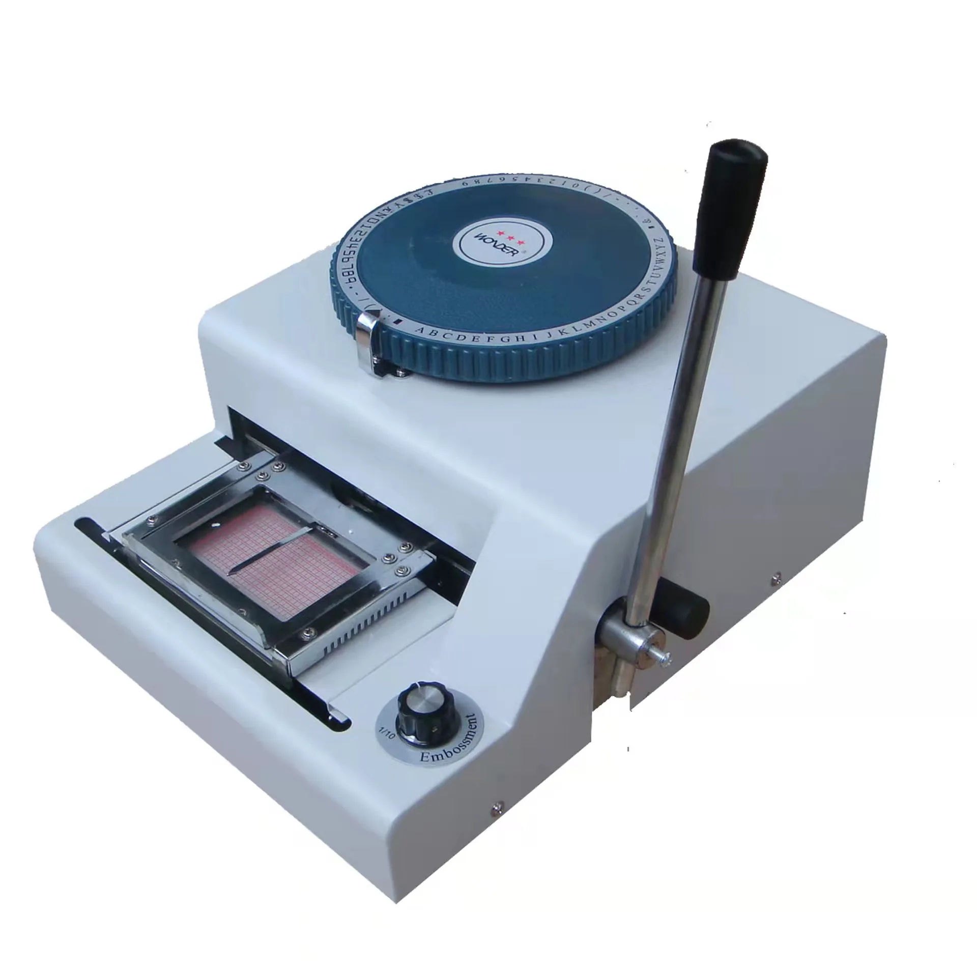 good quality manual hand operated pvccard embossing machine