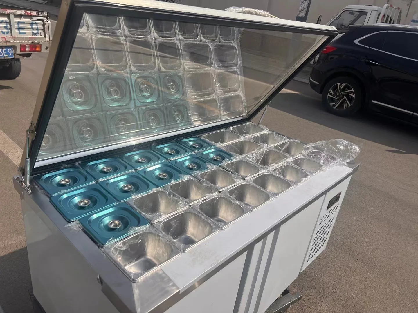 Cheap Under Refrigerated Sandwich Prep Table Freezer bubble table work station refrigerator Milk Tea Bar