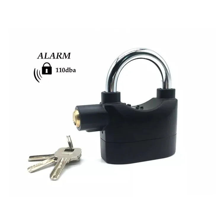 110dB Security Anti-Theft Waterproof Motor Bicycle Lock Siren Safety Padlock Door Alarm Padlock