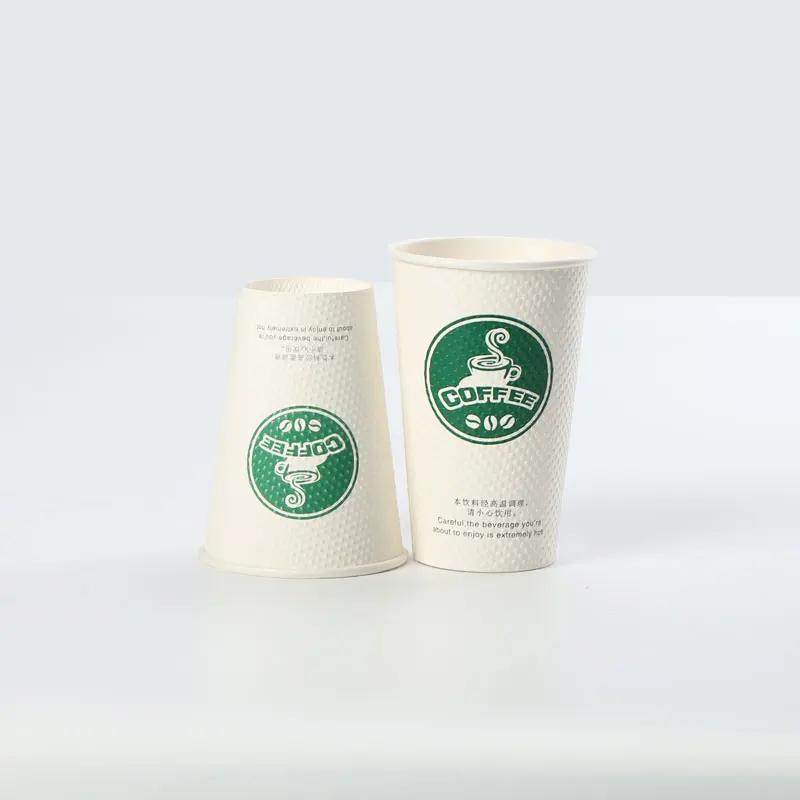 Eco Friendly Hot Cold Beverage Compostable Logo Print Disposable Coffee Paper Cups