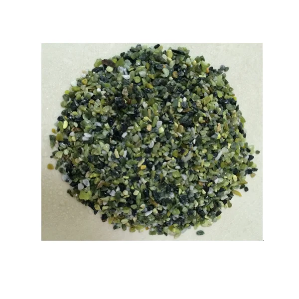 Garden Glow Green Chipped river pebble stone for outdoor landscape