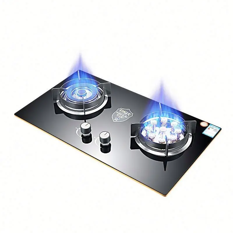 Widely Used Empered Glass 2 Burner Gas Stove Metal Seaming Gas Stove