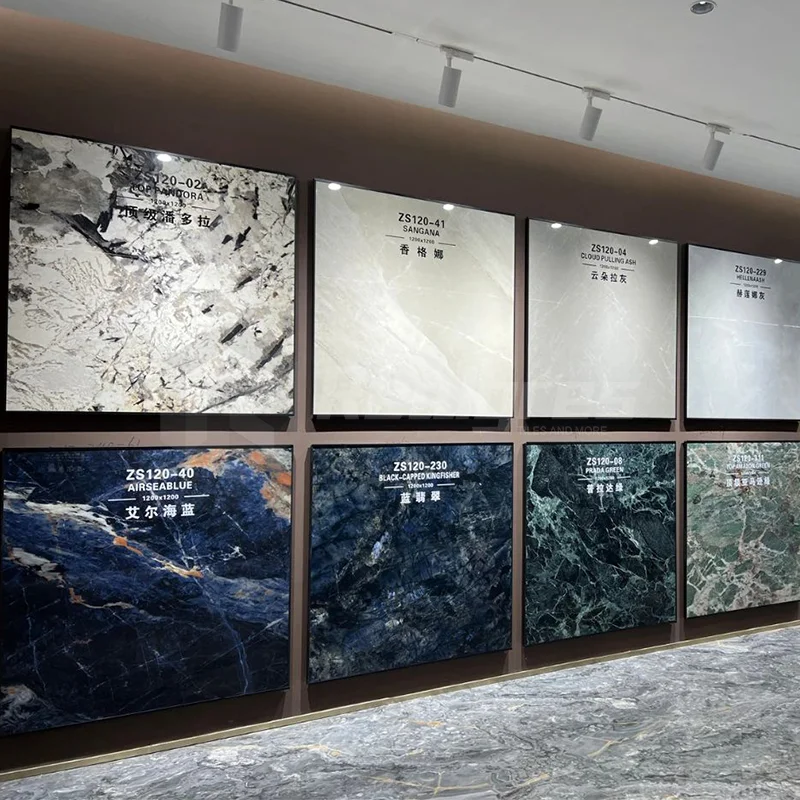 Luxury Large Format Porcelain Tile Glossy Sintered Stone 1200x1200 Flooring And Wall Porcelain Slab Tile For Hotel