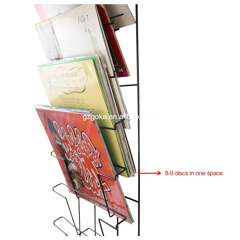 GK-R25F NEW model black white oil painted record display rack shelf vinyl lp storage stand factory offer