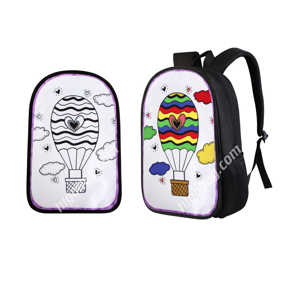 Coloring Drawings Backpack Children Paint Color School Bags for Kids