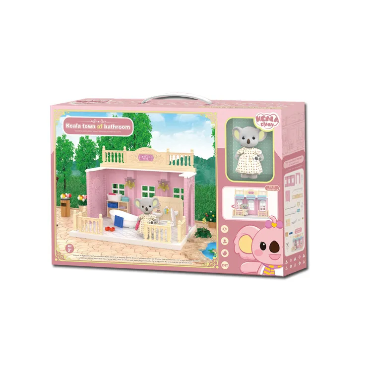 
Pretend Educational DIY assembly toy Koala Scene bathroom accessories Play House Kid intelligence toys 
