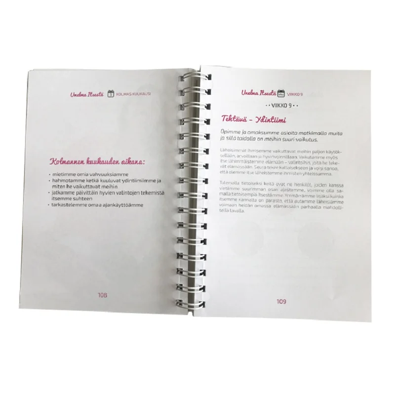 Высококачественная книга планировщика на заказ со спиральным переплетом