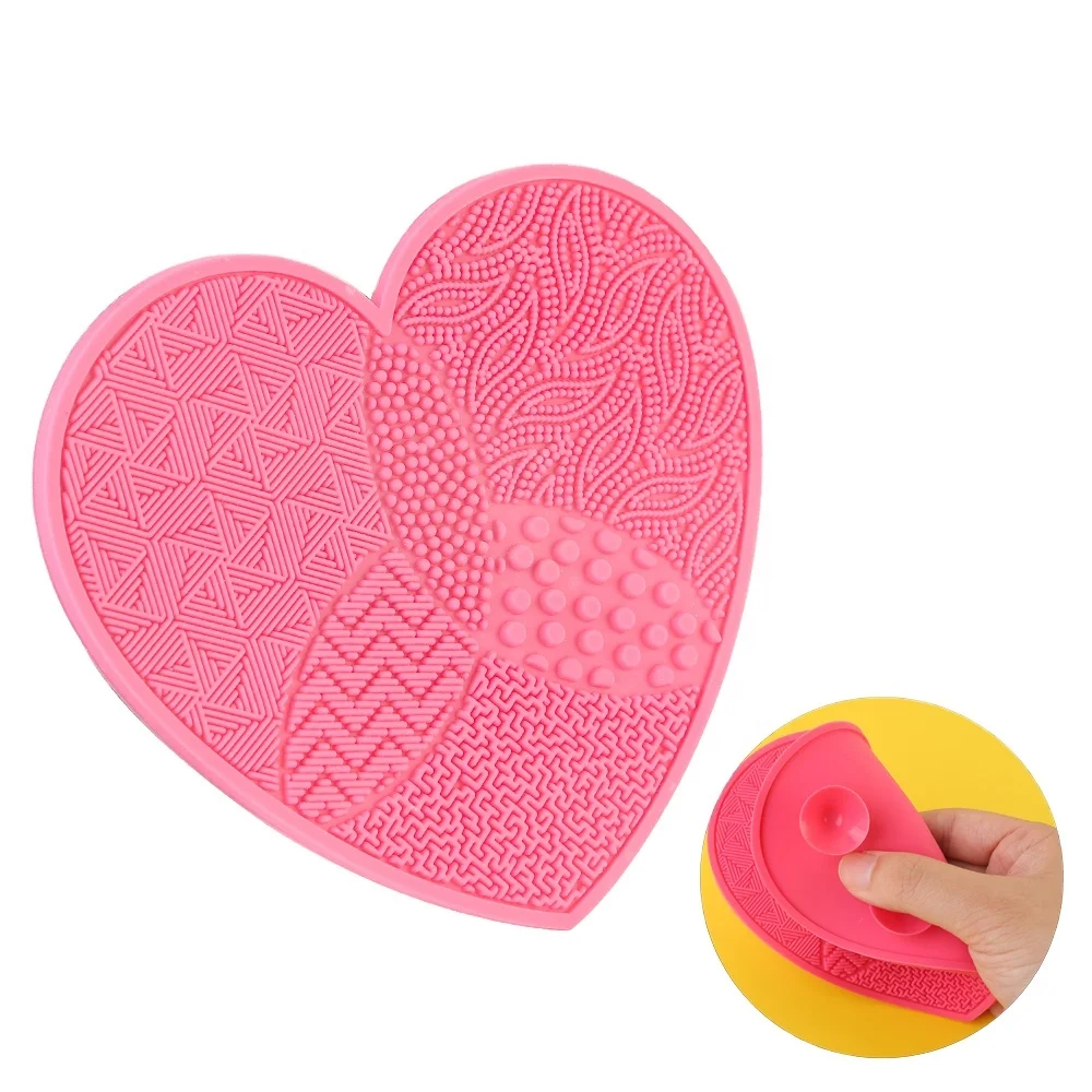 Silicone Beauty Brush Cleaner Cosmetic Makeup Washing Brush Eyebrow Brushes Cleaning Pad WIth suction