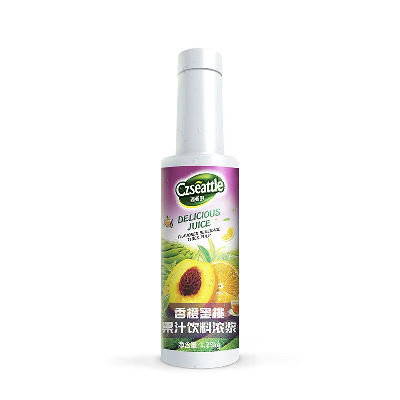 High quality Czseattle Orange and Peach fruit juice drink & beverage fruit juice syrup concentrate for bubble tea shop