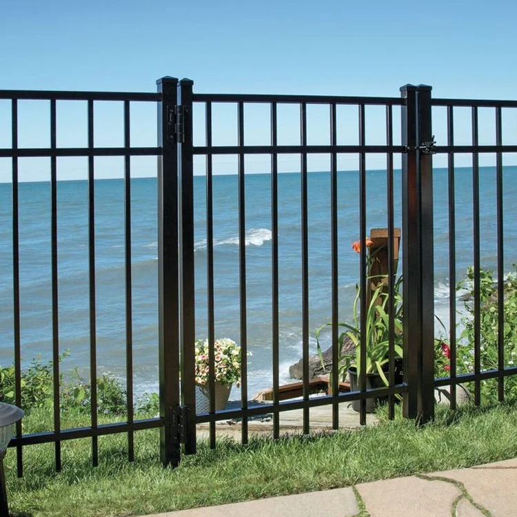 Easily AssembledCustomized Anti Rust Aluminum Outdoor Fence 6 Ft Metal Wrought Iron Steel