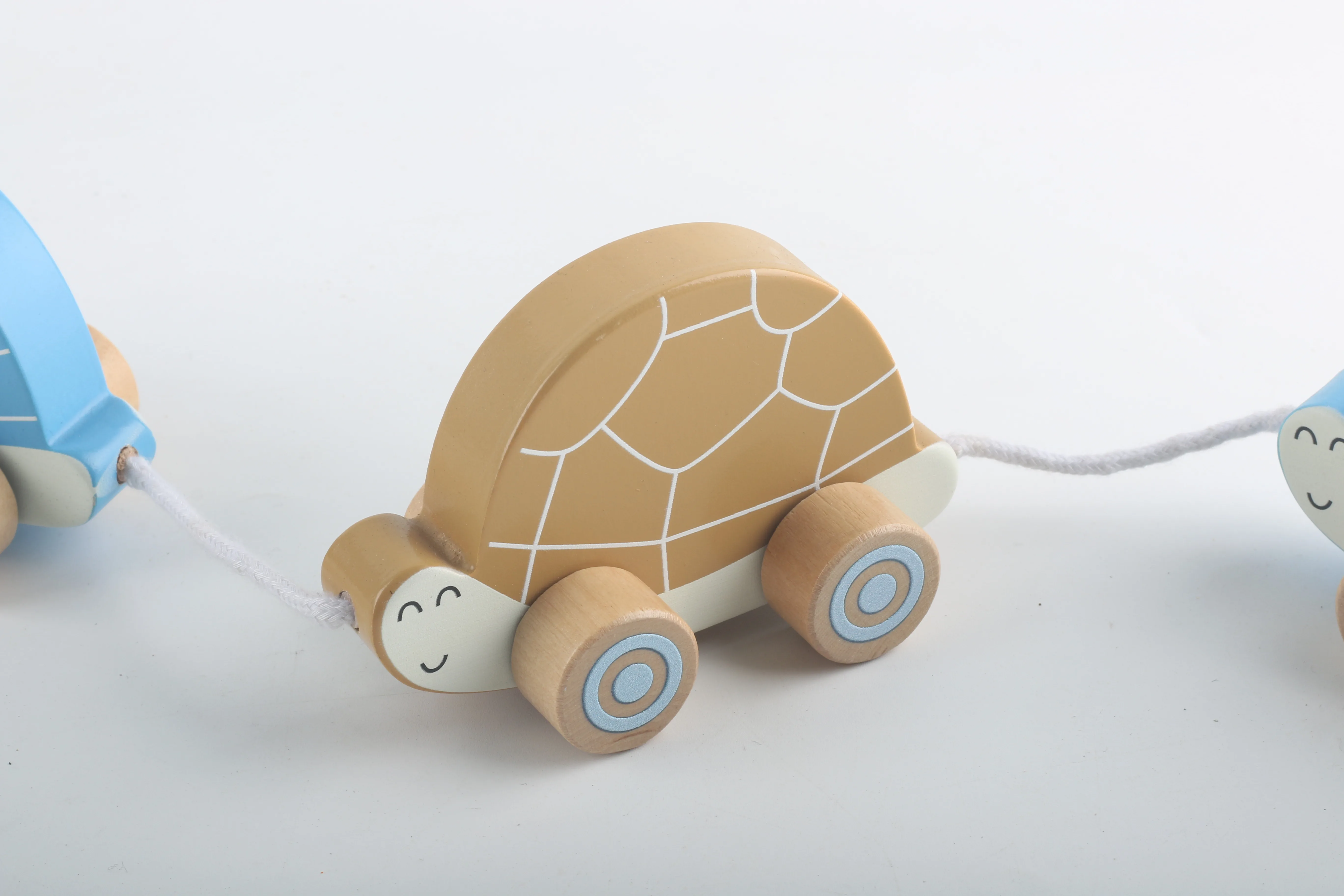 Montessori Toys Wooden Factory Direct Sales Animal Turtle Push And Pull Along Wooden Educational Toys For Kids