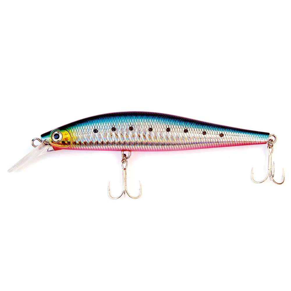 High Carbon Steel Brand Treble Hook 3D Eye 130mm Hard Fishing Hunter Minnow