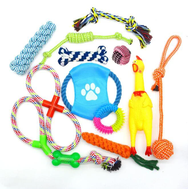 
2021 Amazon hot sale Cotton rope chew toy dog funny interactive toy 