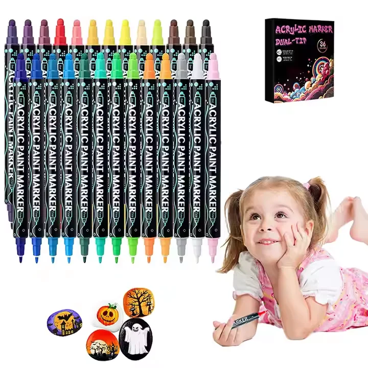 Acrylic Paint Marker Pens 0.7mm Gold And Silver Hot Selling Marker Customized Silver Pigment Marker Pen