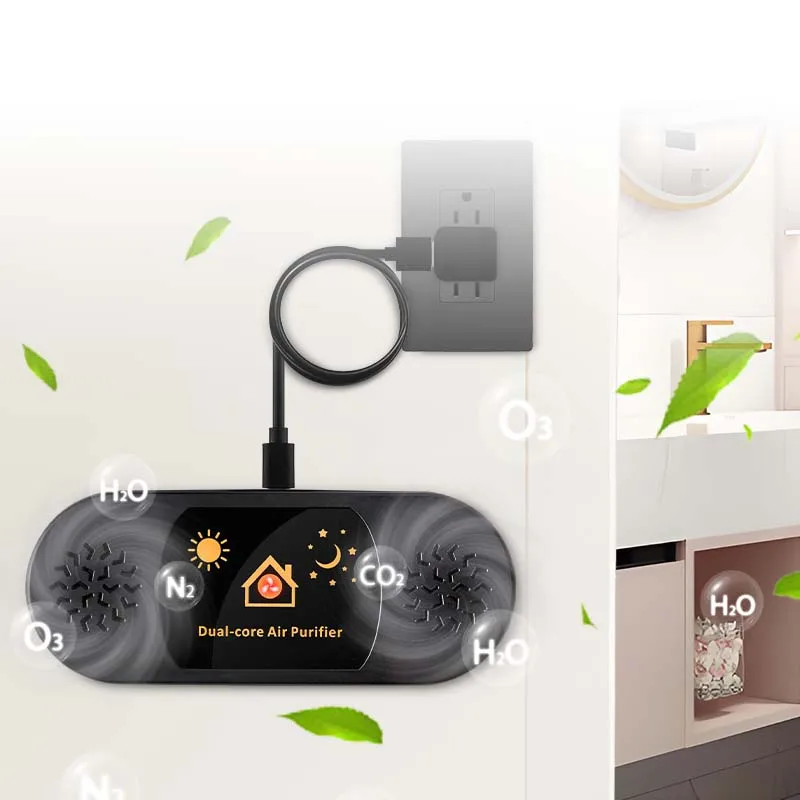 Portable 3 in 1 USB plug in strong odor remove smart auto electronic deodorizer for home, toilet, bathroom, urinal