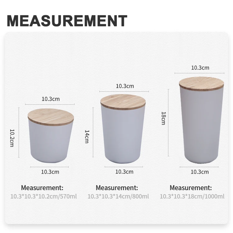 Customized Tea Sugar And Coffee Canisters Jar Pla Round Canister Sets Kitchen Storage Canisters