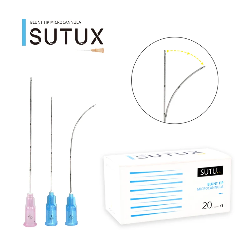 Sutux syringe medical manufacturer laser micro cannula skin care for injectable hyaluronic acid