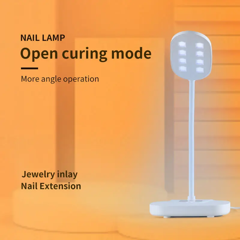 New Arrival UV LED Nail Extension Lamp Nail Dryer For Gel Polish 12W Cordless Rechargeable Rotatable Desk Nail Lamp