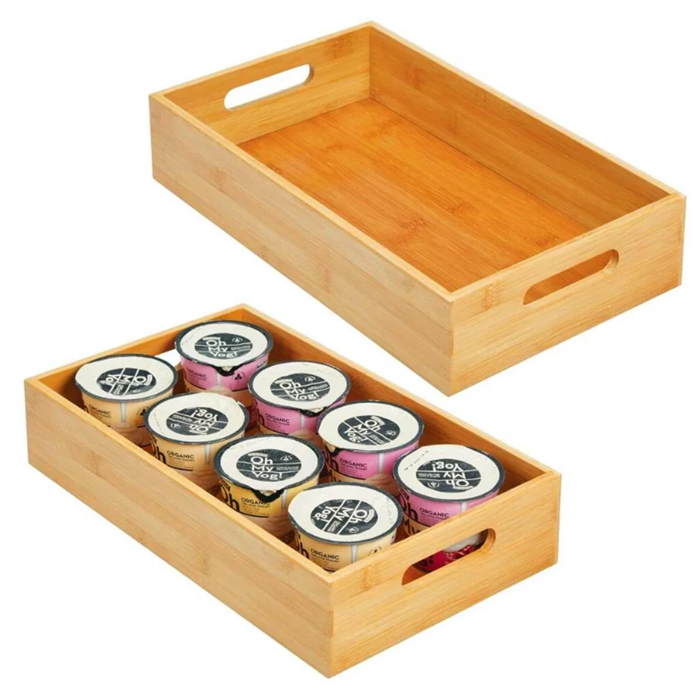 Комбинированный домашний бамбуковый органайзер для холодильника, лоток для хранения в холодильнике