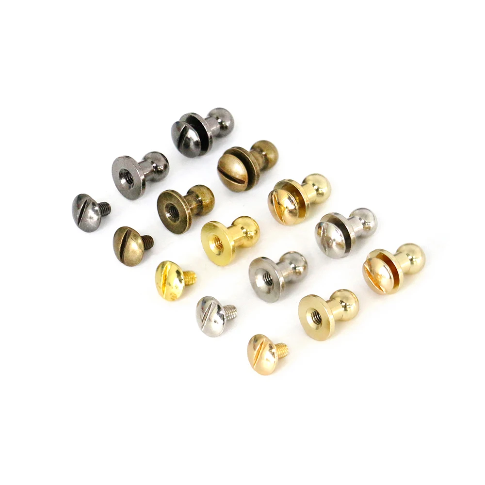 Wholesale Handbag Screws Alloy Round Head Button Studs Screw Rivet for Leather