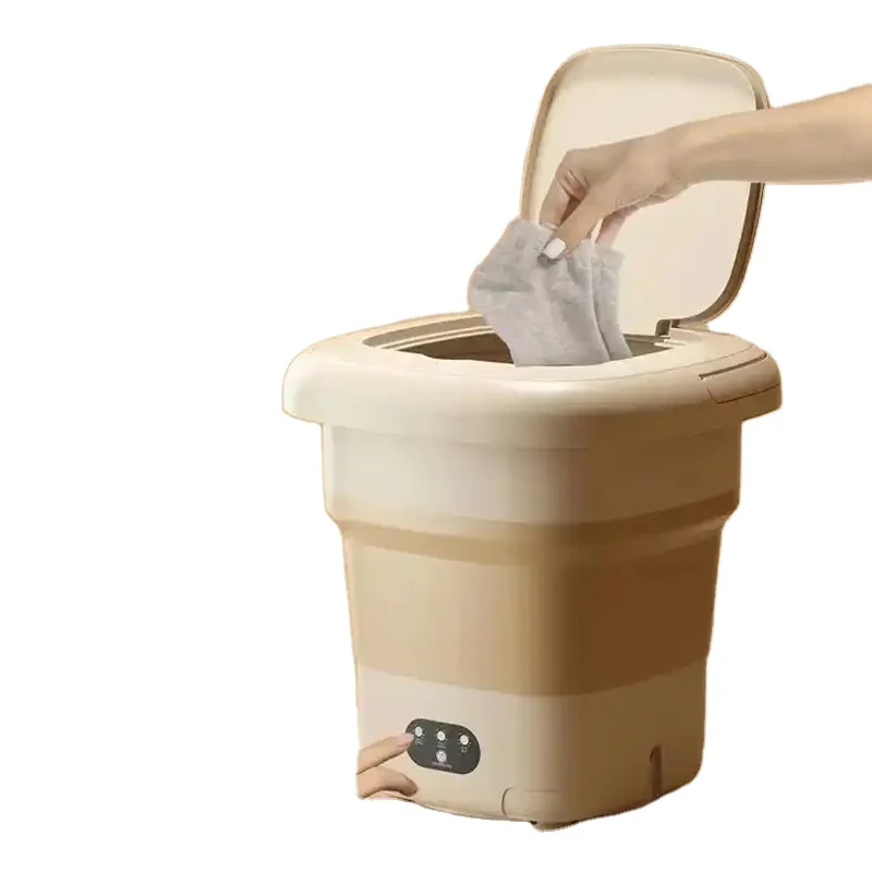 Mini Ultrasonic Washing Machine Portable Electric Washer Automatic Washing and Dryer Machine 12V ABS Household 10W Top Loading