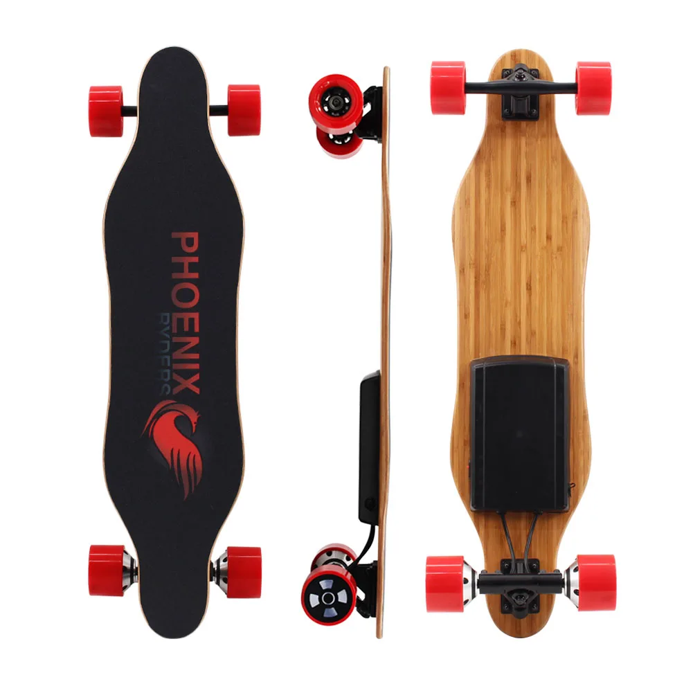 
China factory 2021 Phoenix Ryders Mini Longbaord PlusTop speed 26KM/H dual Hub motor Remote control Electric Skateboard 