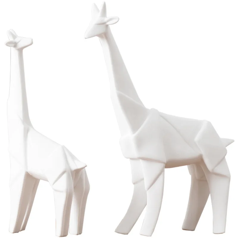 Creative giraffe home decor nordic style ceramic decorations animals items for the house