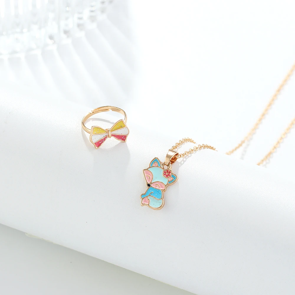  Fashion zinc alloy enameled fox kids costume jewelry