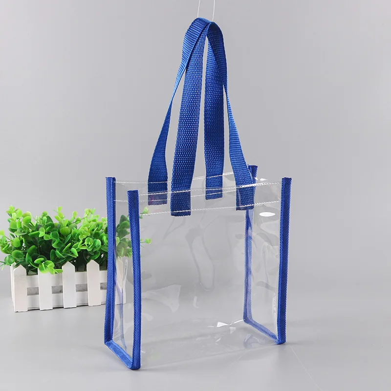 Tote Bags Pvc Plastic Tote Bag With Handles  Bulk Stadium Portable Clear Bags With  Logo