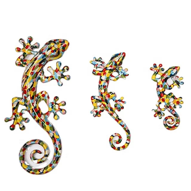3D Sculpture Lizard Statue Home Decoration Holiday Fridge Magnet Accessories Resin Craft For Holiday Decor Salamander