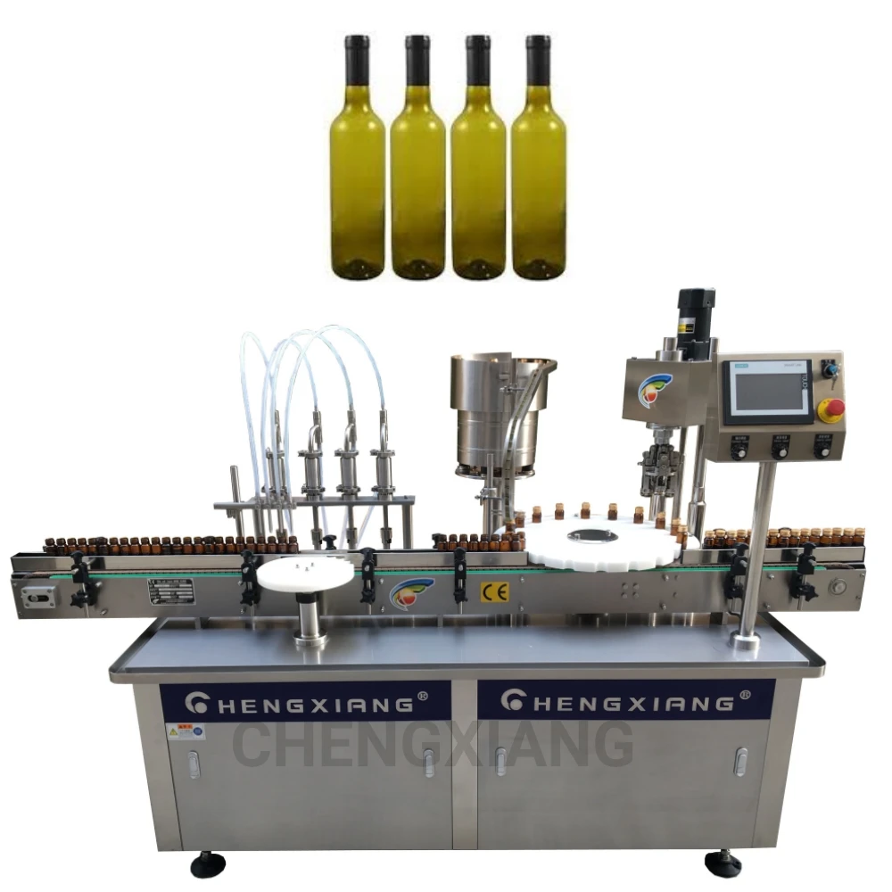 Gold supplier automatic alcohol drinks 60ml 100ml 500ml 750ml liquid filling machine