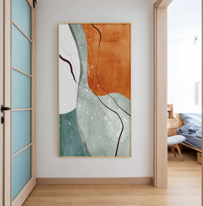 BIGIMAGE Custom Living room modern abstract solid color 3D thick texture decoration oil painting digital printing dropshipping