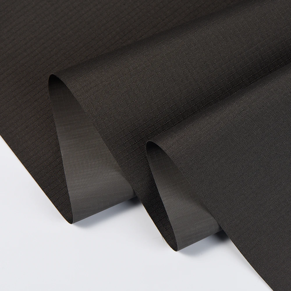 China Factory Custom Durable Black 250D*250D 100%Polyester PVC Coated 4mm Ripstop Oxford Fabric Material