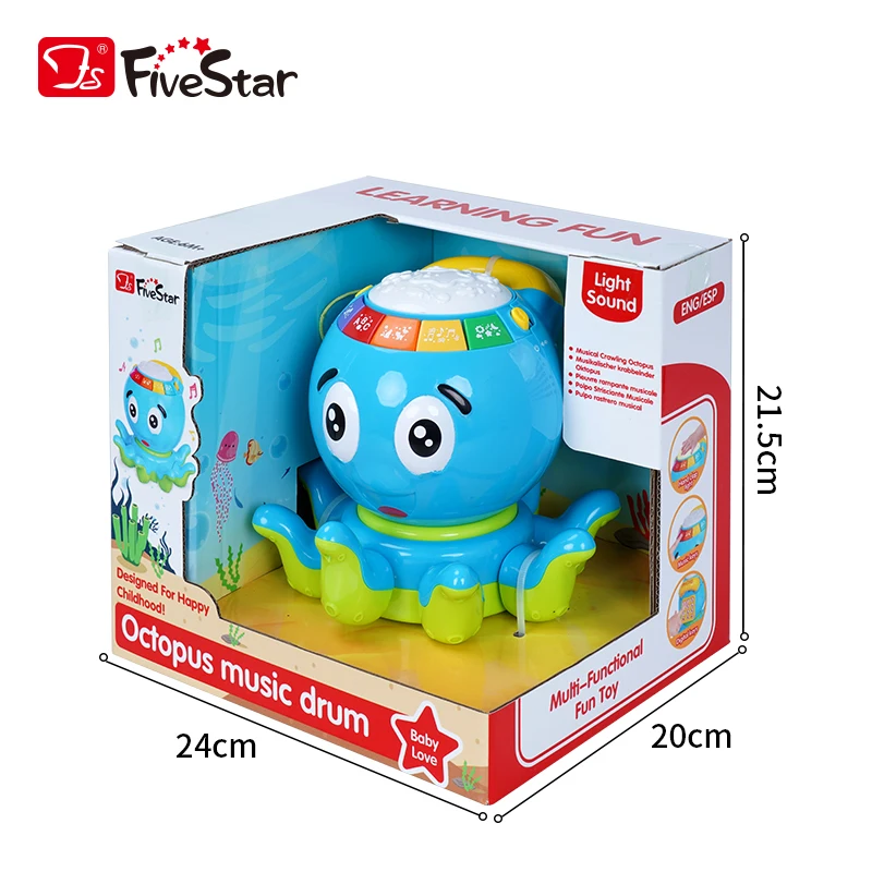 FiveStar Toy for Baby Battery Operated Plastic Animal Music Octopus With Simulated Phone Call Function Children Toys