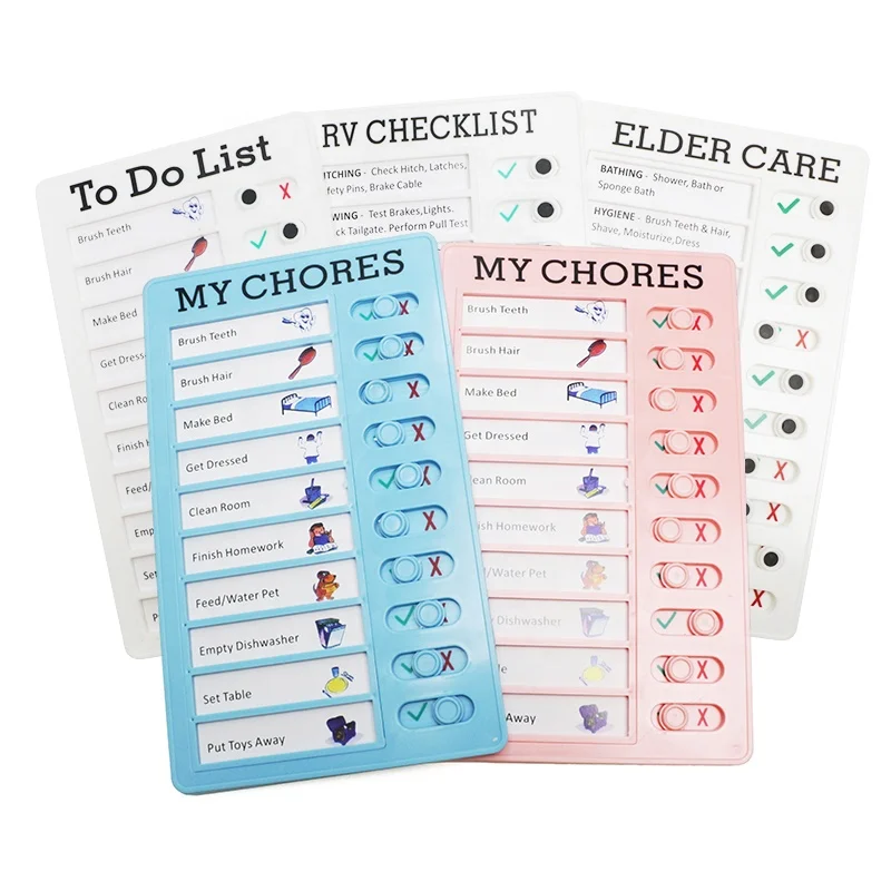 DIY Kids Chore Chart To Do List Planner Message Board Create Custom Check List Weekly Planner Board With Planner For Kid Elder