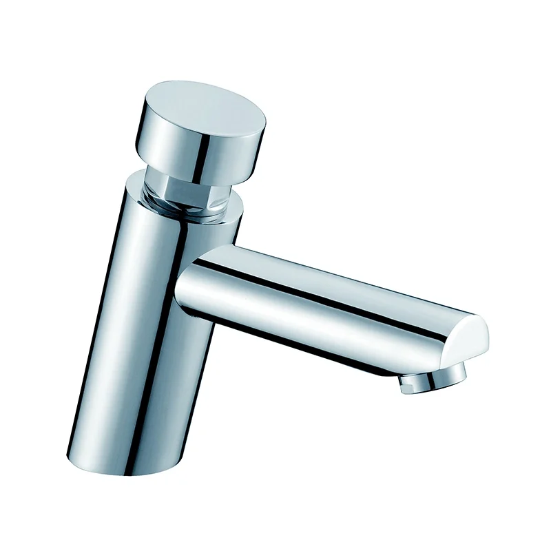 Full Brass Deck Mounted Water Saving Delay Self Closing Water Tap For Public Washrooms