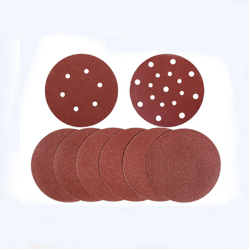 Hook and Loop Abrasive Sanding Disc Round Red Sand Paper