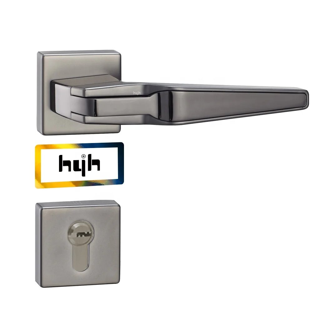 Guangdong-hyh Hardware Chinese Guangdong Manufacturer Door Lock Set And Handle Internal Black Door Handle With Lock And Key